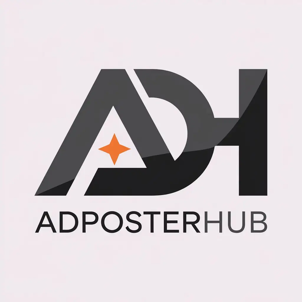 LOGO Design for AdPosterHub Vector with APH Symbol and Clear Background