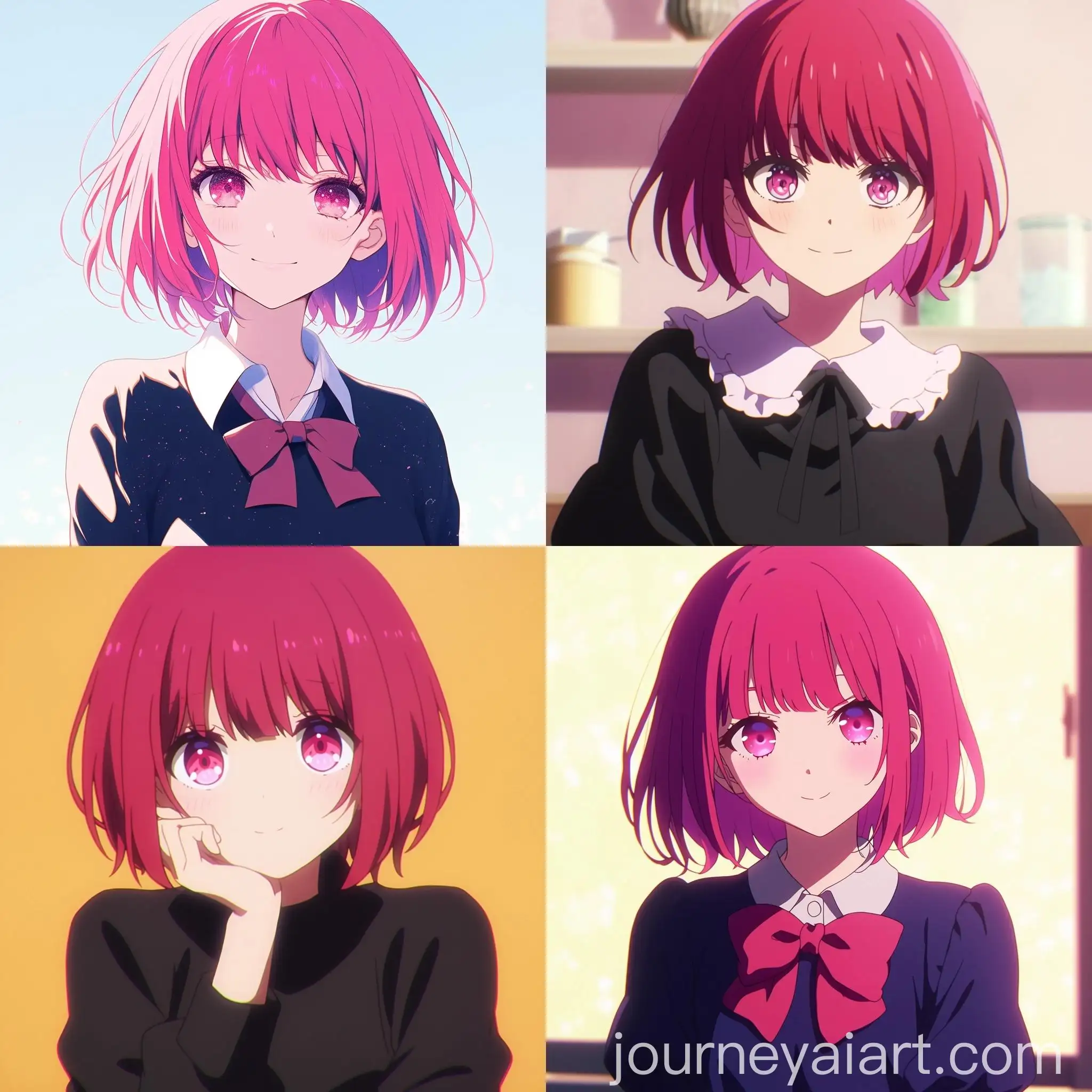 Anime-Character-Kana-Arima-Smiling-in-Pink-Dress