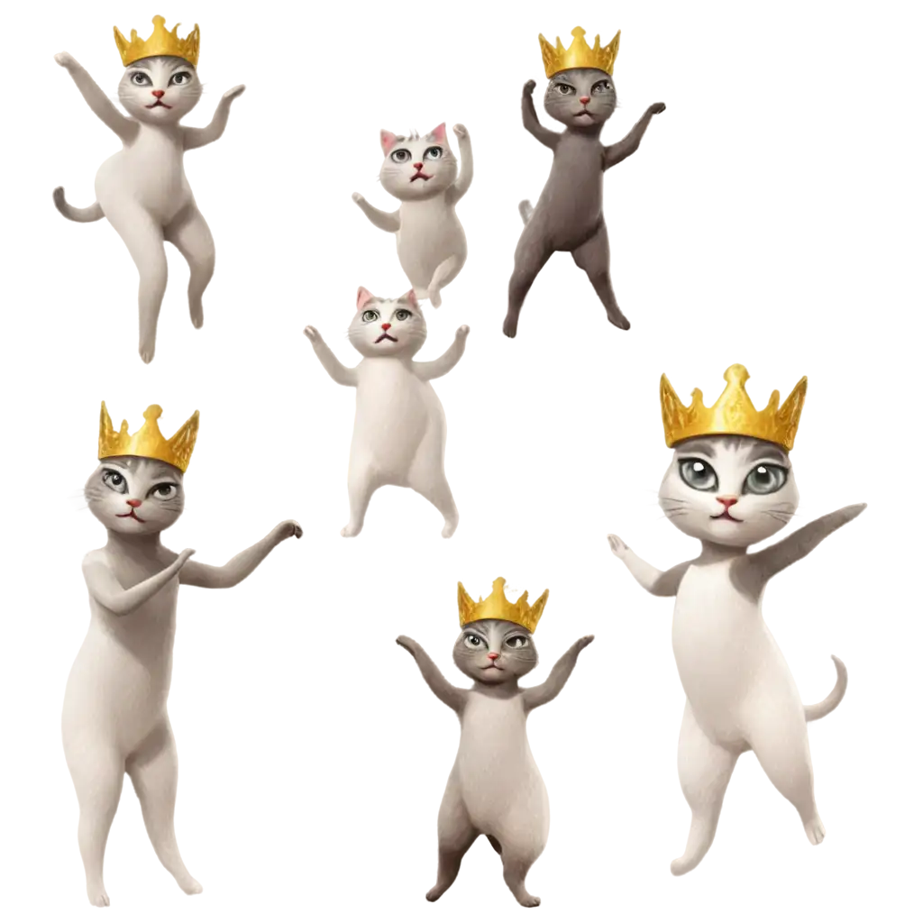 Adorable-White-Ballet-Cat-PNG-with-Tutu-and-Crown-for-Enhanced-Online-Presence