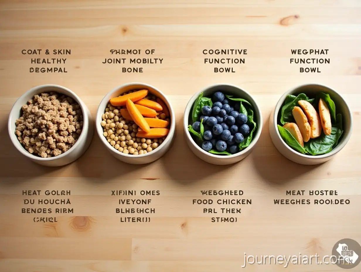 Healthy-Dog-Food-Bowls-for-Different-Health-Goals-on-WoodenDog-Bowls-for-Health-Goals-Surface