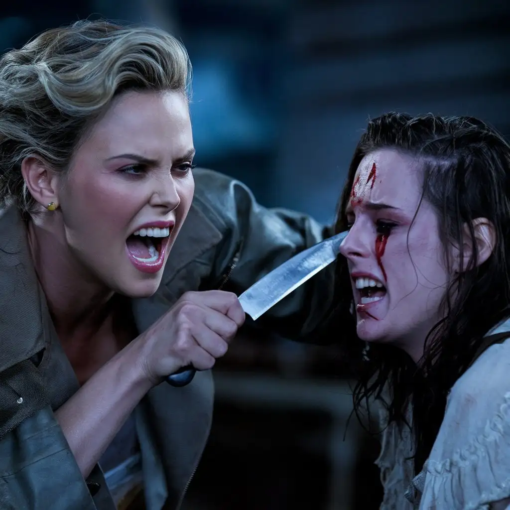 Charlize-Theron-Angry-Expression-Attacks-Kristen-Stewart-in-Intense-Cinematic-Scene