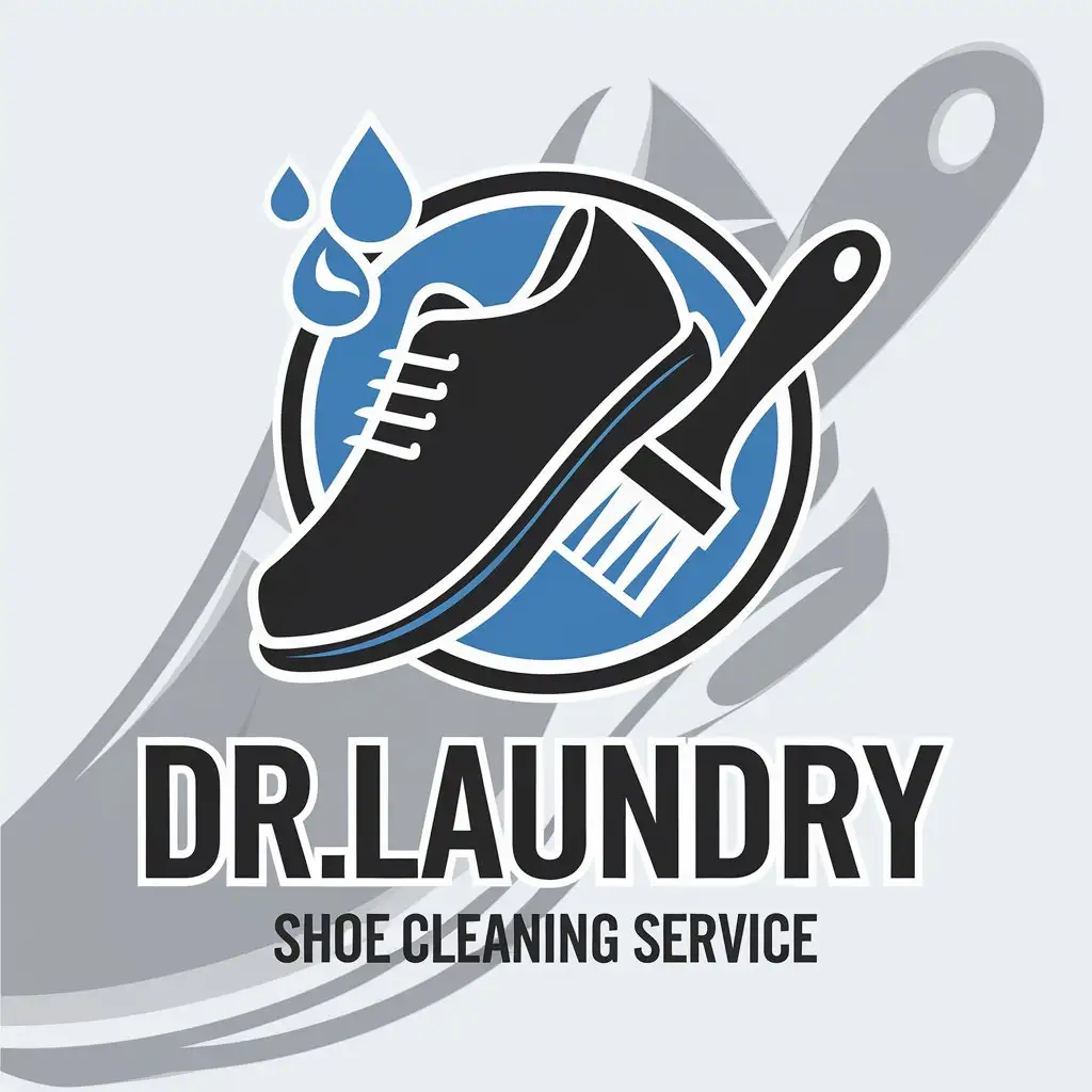 LOGO-Design-for-DrLaundry-Shoe-Cleaning-Service-with-Clean-Lines-and-Modern-Aesthetic