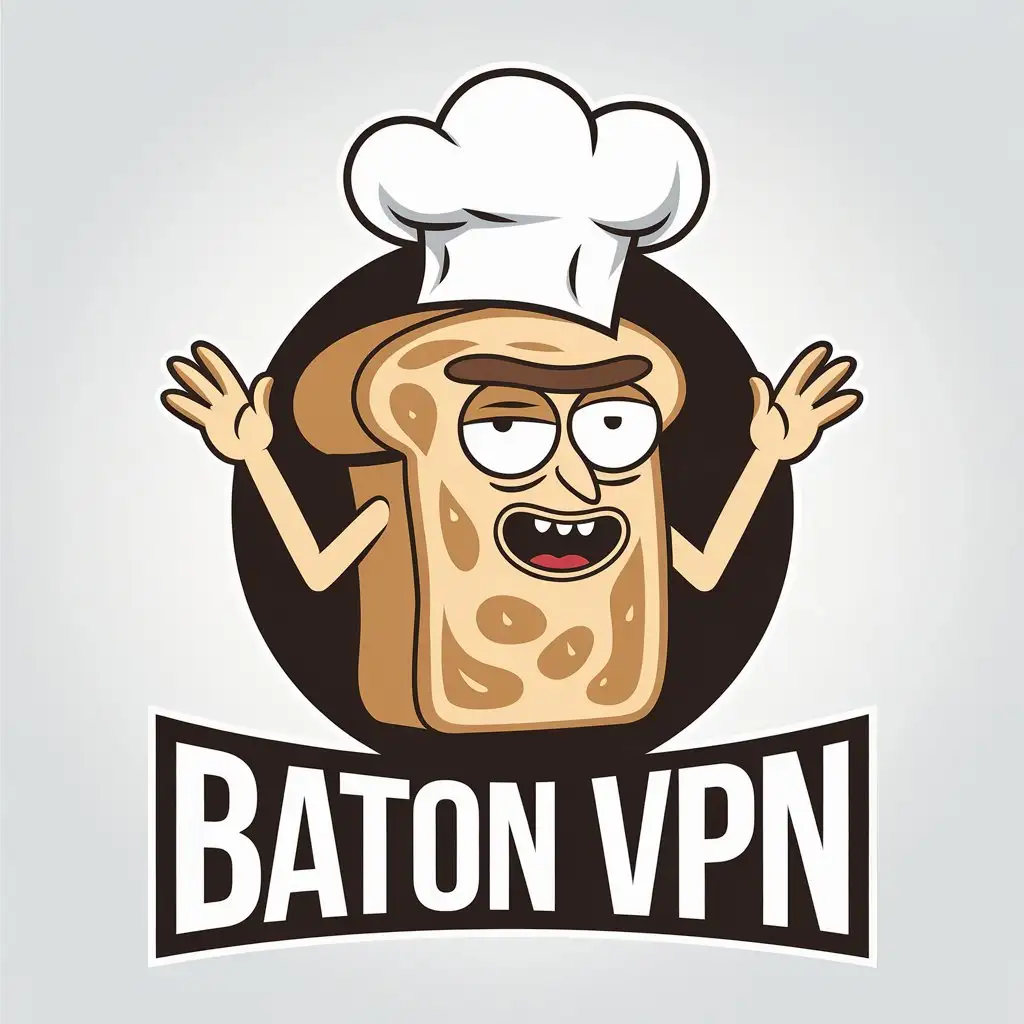 LOGO-Design-for-Baton-VPN-Rick-and-Morty-Inspired-Loaf-Bread-with-Restaurant-Industry-Appeal