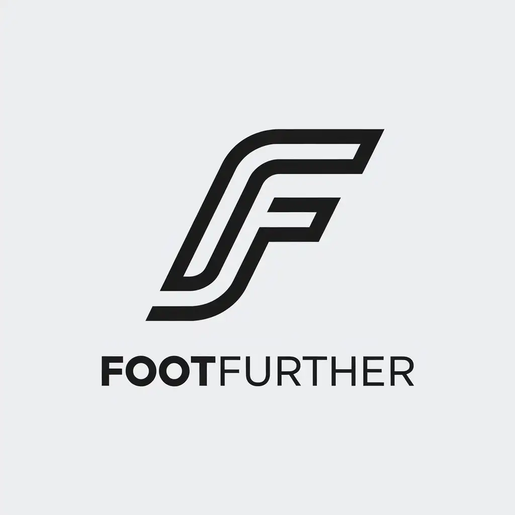 LOGO-Design-for-FootFurther-Minimalistic-F-with-Athletic-Elegance