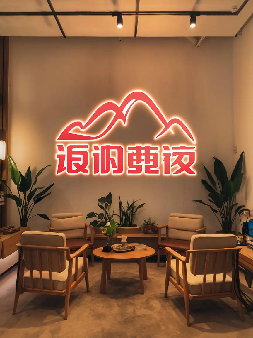 Illuminated-LED-Logo-Welcoming-Visitors-to-Laoshan