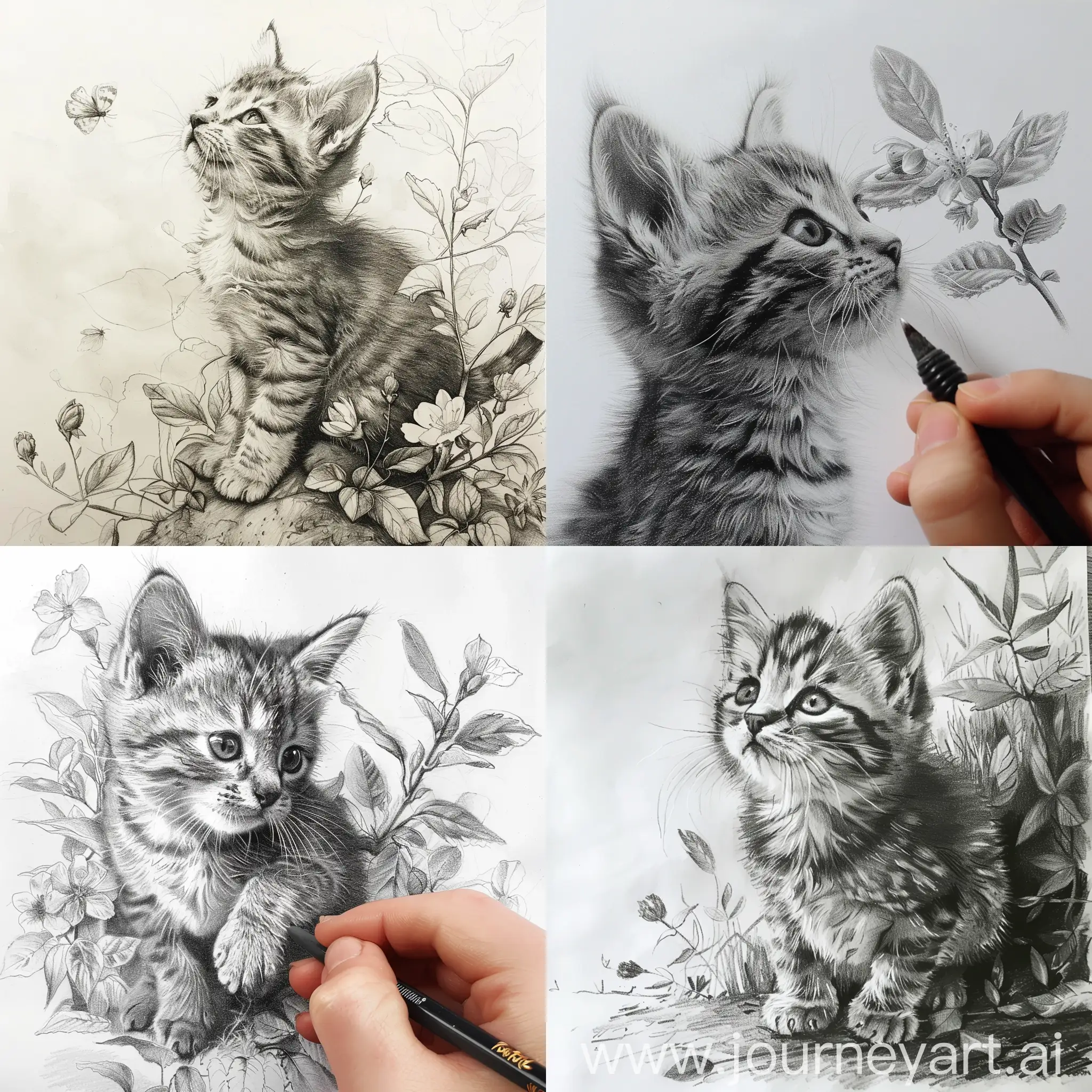 Natural-Scene-with-Playful-Kitten