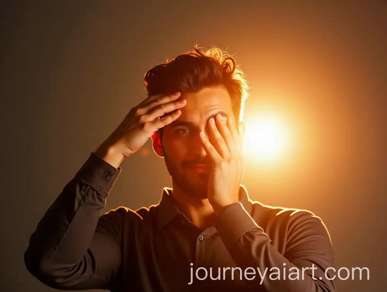 Man-Shielding-Face-from-Bright-Light