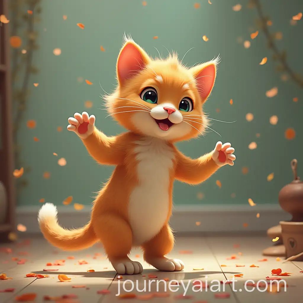 Graceful-Dancing-Cat-in-Playful-Motion