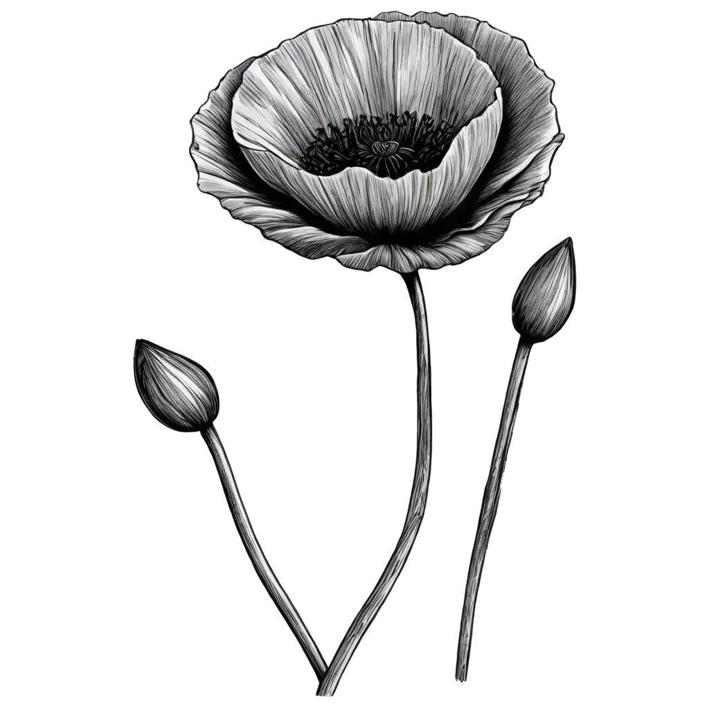 Create-a-Stunning-PNG-Image-of-a-Black-and-White-Poppy-Flower