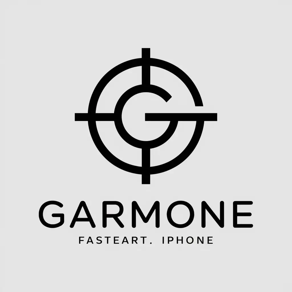 a vector logo design,with the text "Garmone", main symbol:Garmin iPhone,complex,be used in Severity, harshness, classics, sport industry,clear background