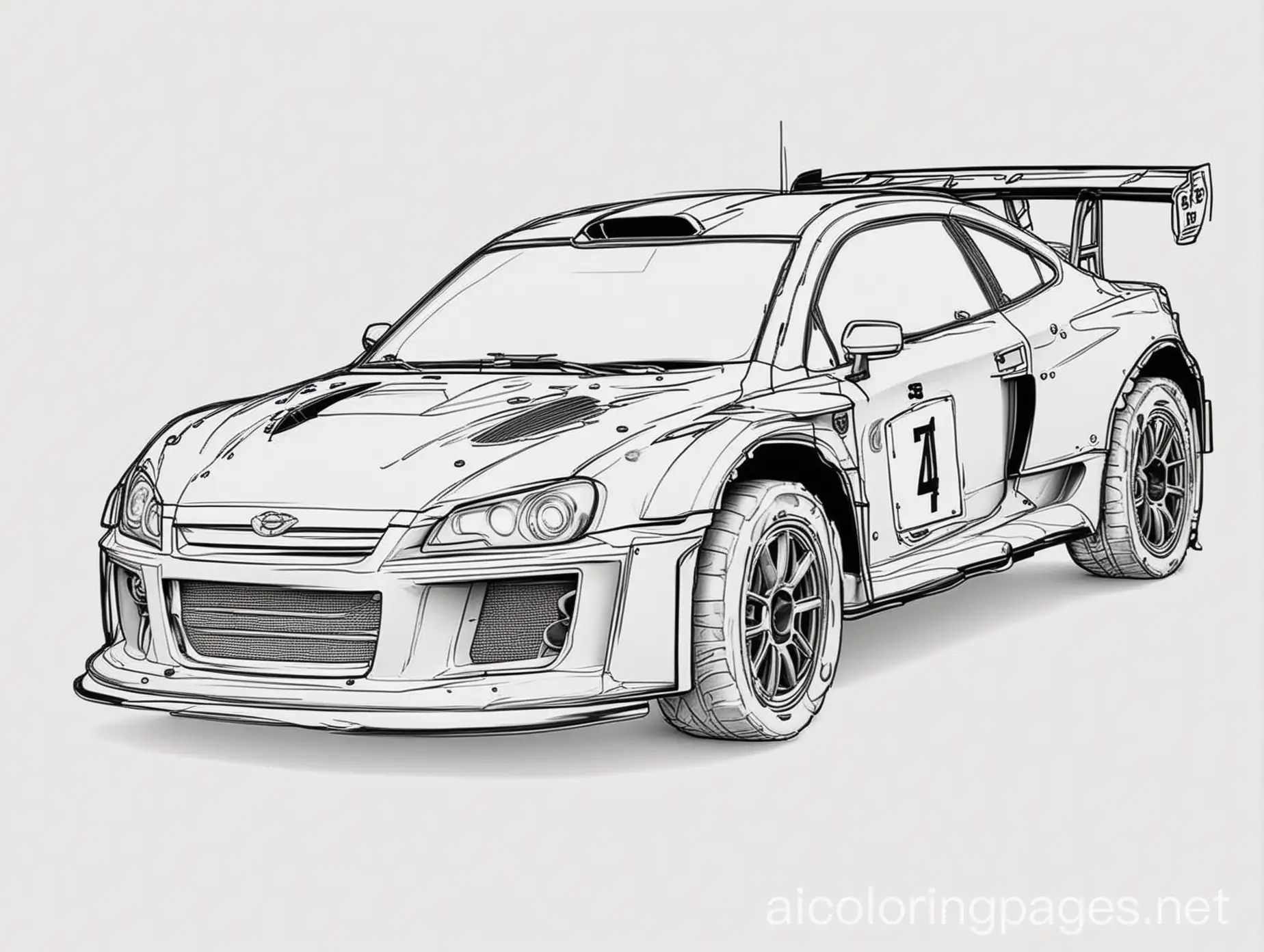 Rally-Car-Coloring-Page-with-Ample-White-Space