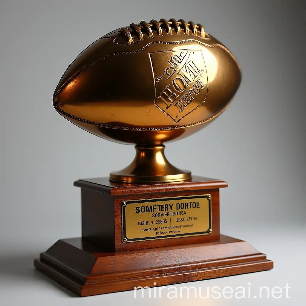 Heisman Trophy with Home Depot Engraving