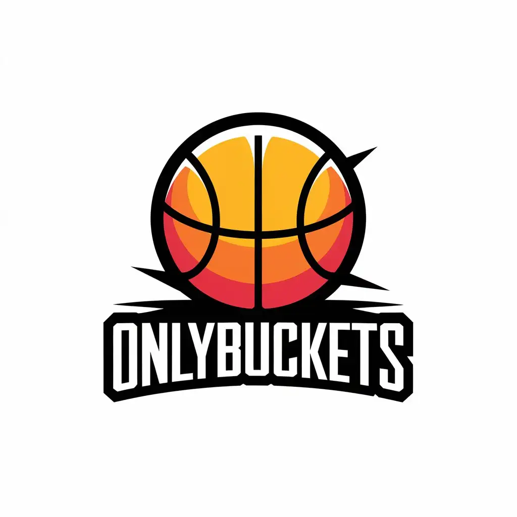 LOGO Design for OnlyBuckets Strong Aggressive Basketball JordanInspired Design with Vibrant Colors for Sports Fitness Industry