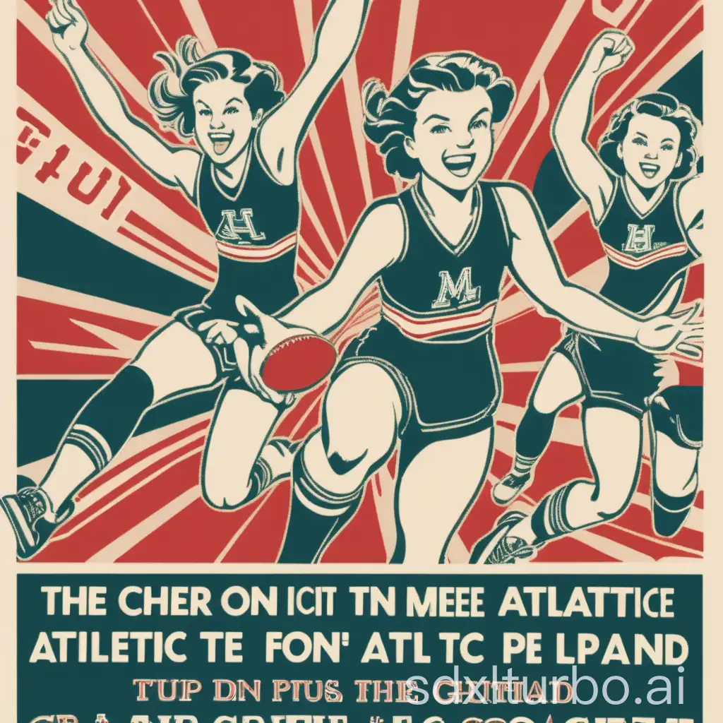 cheer on the athletic meet art college positive propaganda