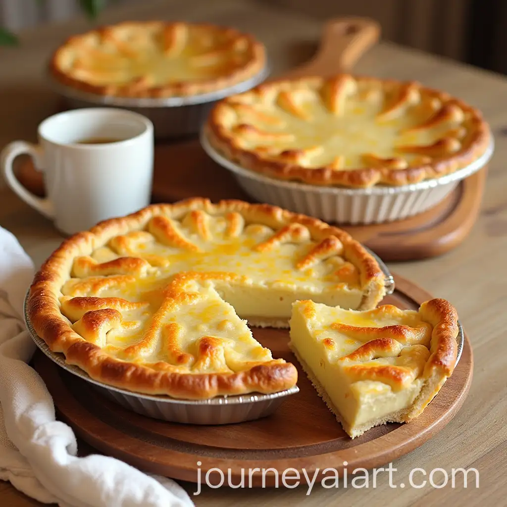 Delicious-Variety-of-Homemade-Pies-Displayed-on-a-Rustic-Table