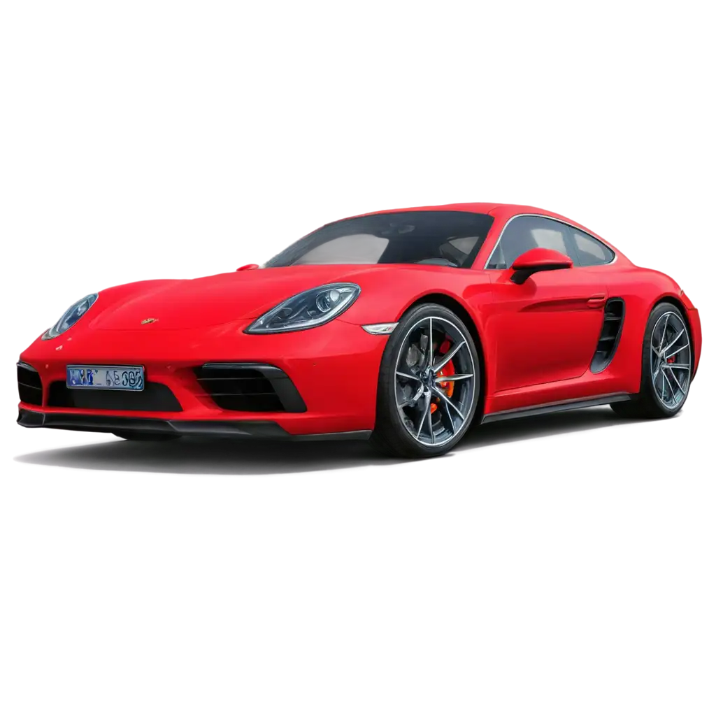 A red color Porsche Car