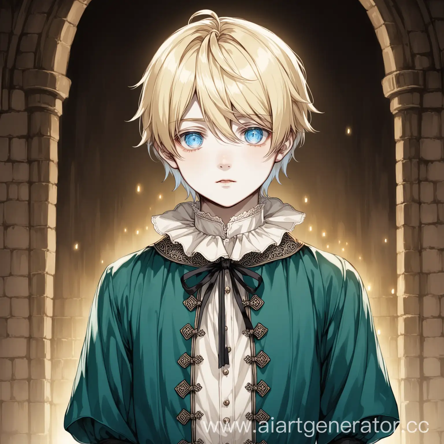 Medieval-Doll-Antique-Anime-Boy-Teenager-with-Pale-Blonde-Hair-and-Dull-Blue-Eyes