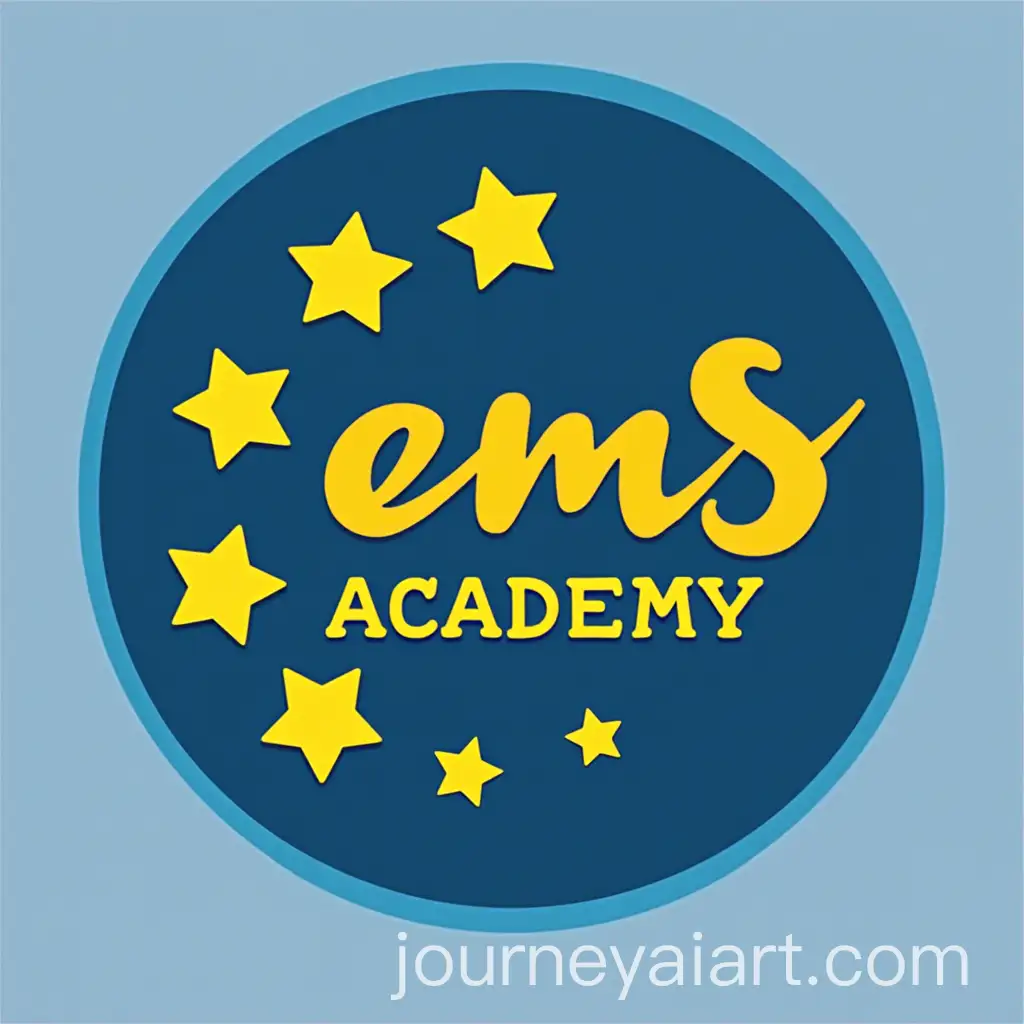 Logo-Design-for-EMS-Academy-Featuring-Five-Yellow-Stars