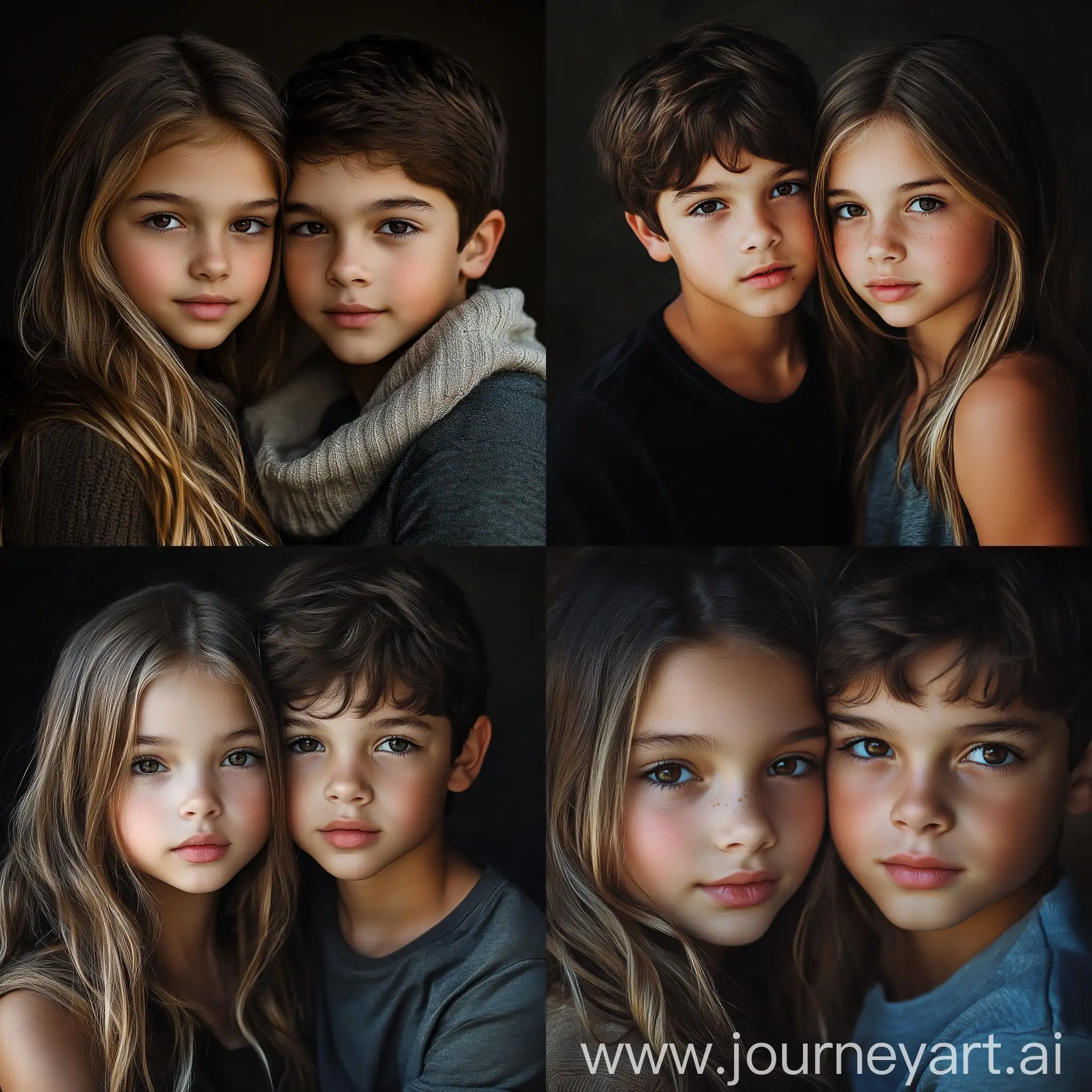 Realistic-Portrait-of-Two-Beautiful-13YearOlds-Capturing-Innocence-and-Expression