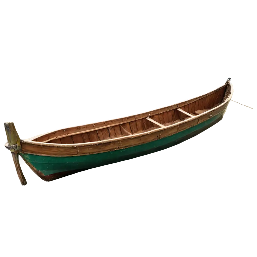 Wooden-Boat-PNG-Image-HighQuality-Transparent-Illustration-for-Versatile-Use