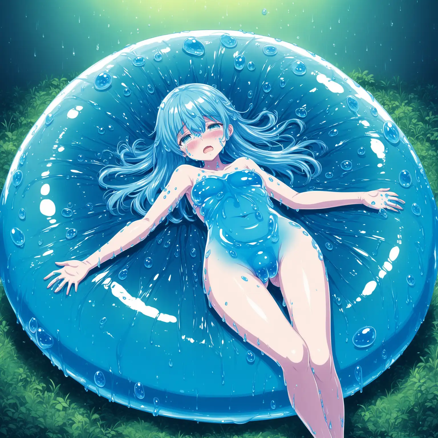 Generous-Slime-Girl-with-Transparent-Blue-Body-in-Anime-Style