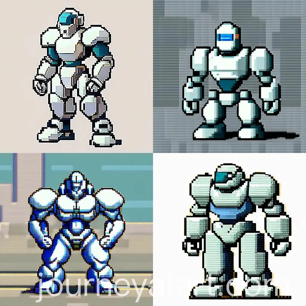 White-Robot-with-Metallic-Blue-Accents-Looking-Right-in-16Bit-Pixel-Art