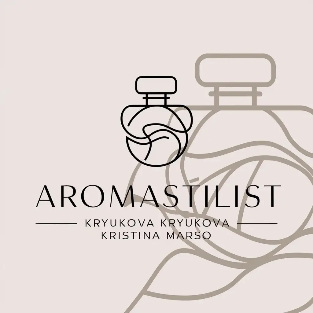 LOGO-Design-For-Aromastilist-Kryukova-Kristina-MARSO-Perfume-Bottle-Symbol-on-a-Clear-Background