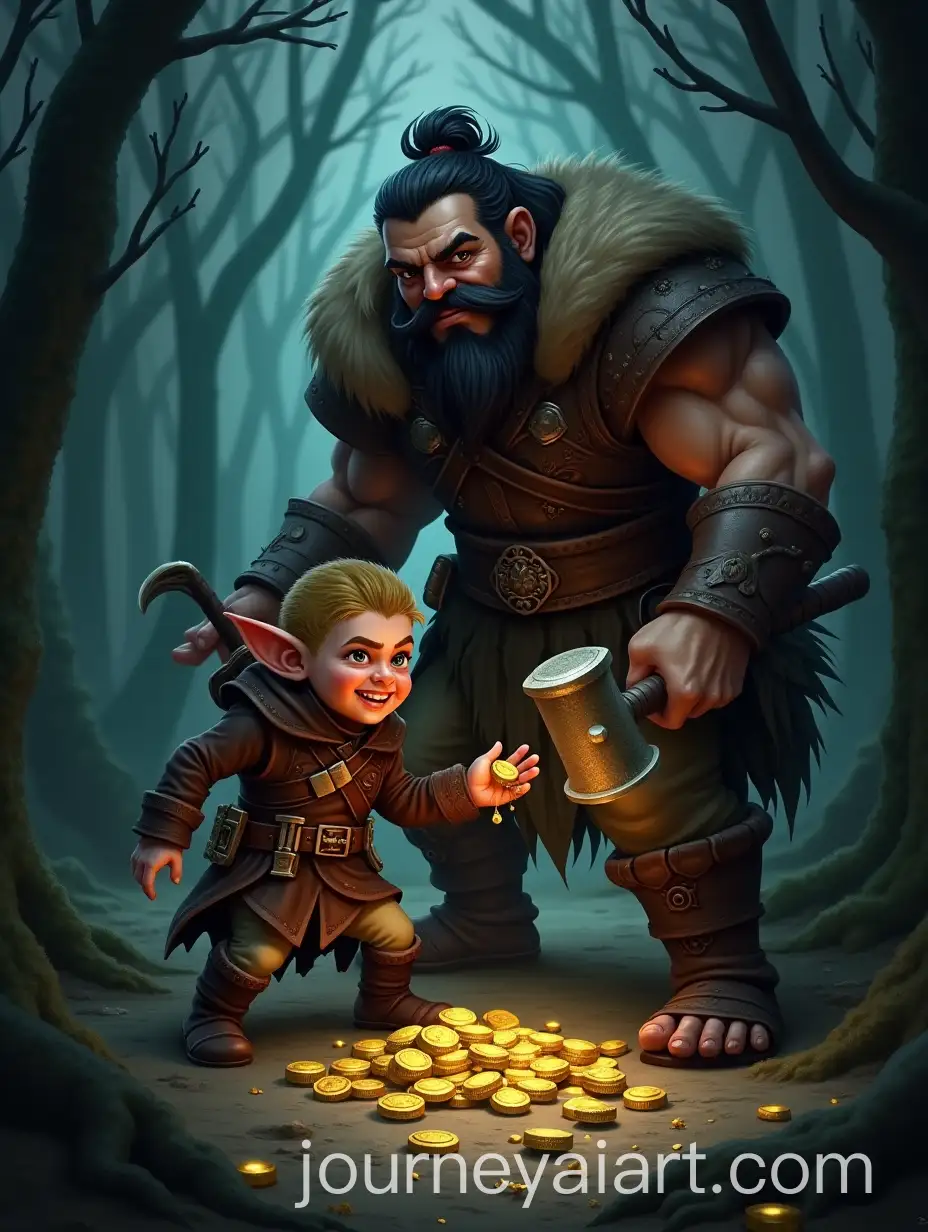 Dungeons-and-Dragons-Characters-in-Dark-Forest-Encounter