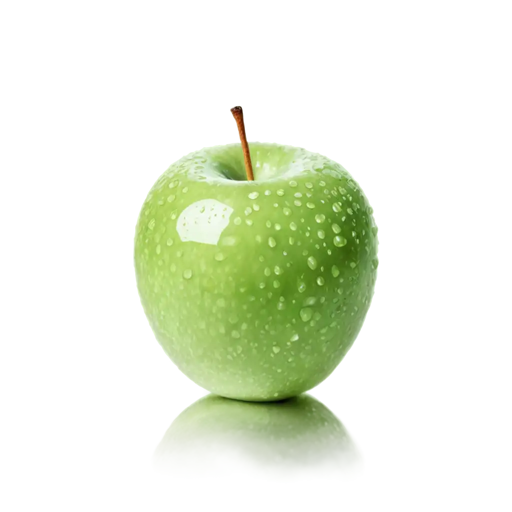 Vibrant-Green-Apple-PNG-with-Water-Droplet-Capturing-Smooth-Texture-and-Freshness