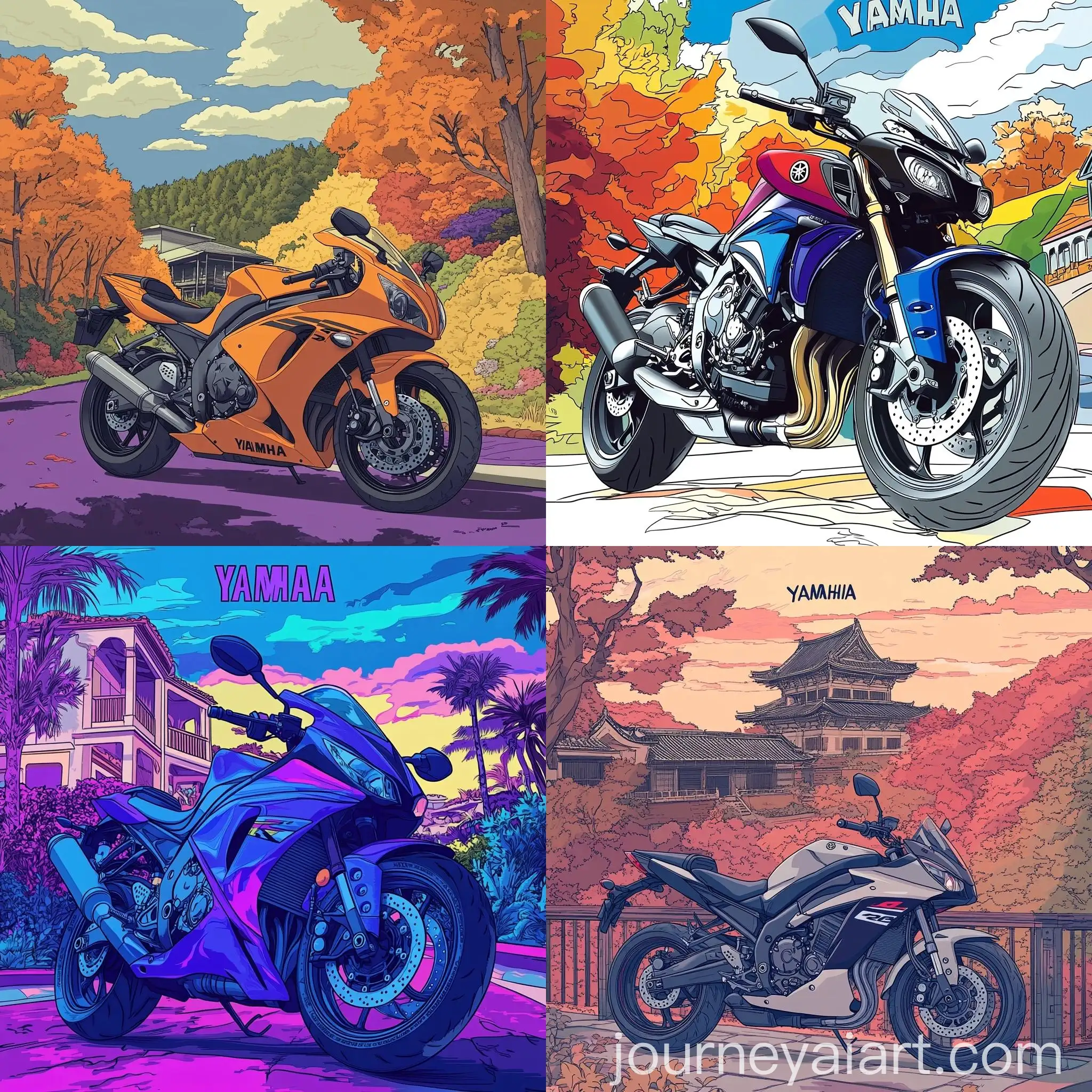 Vibrant-Yamaha-Motorcycle-in-Scenic-Landscape