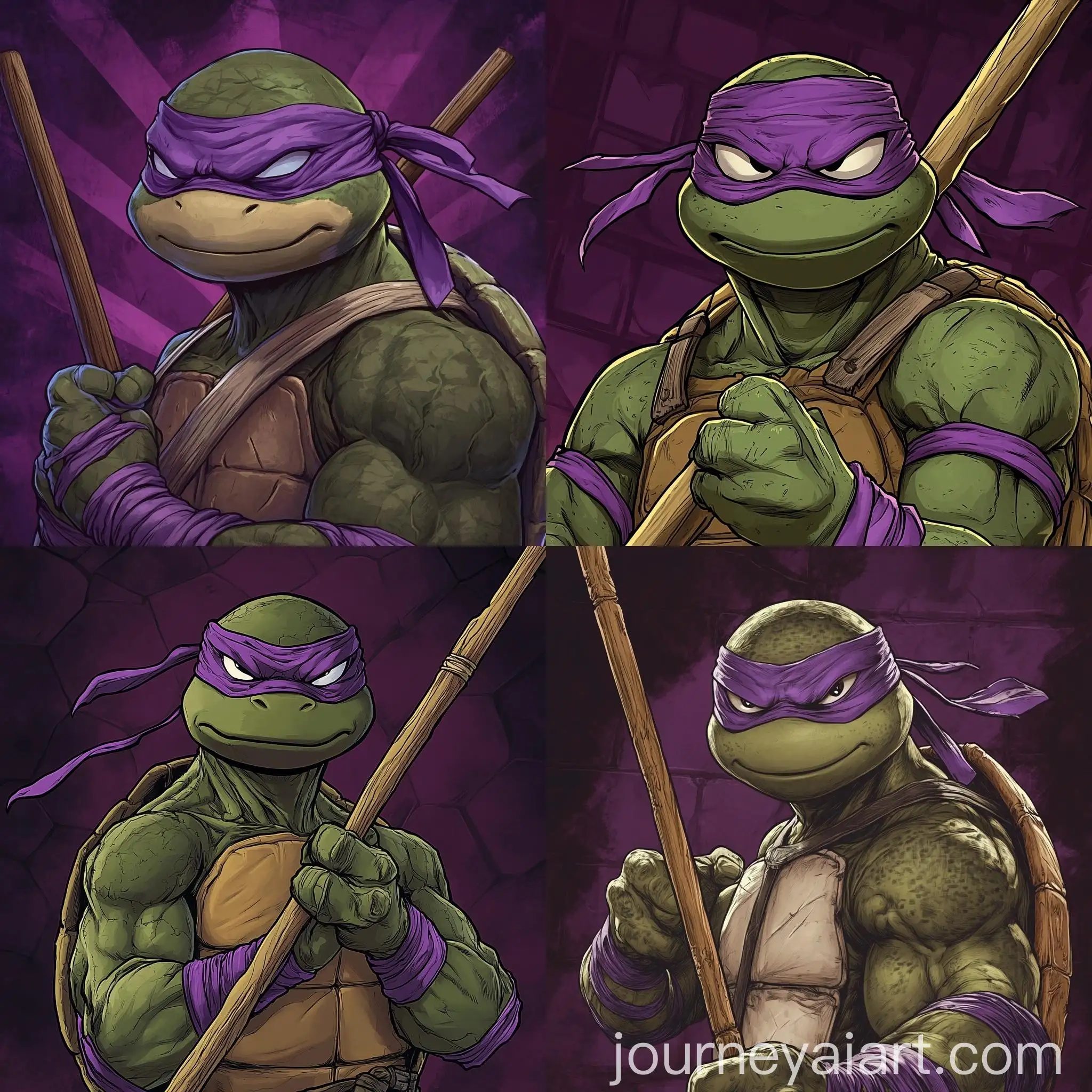 Donatello-Teenage-Mutant-Ninja-Turtle-Cartoon-Art-with-Bo-Staff