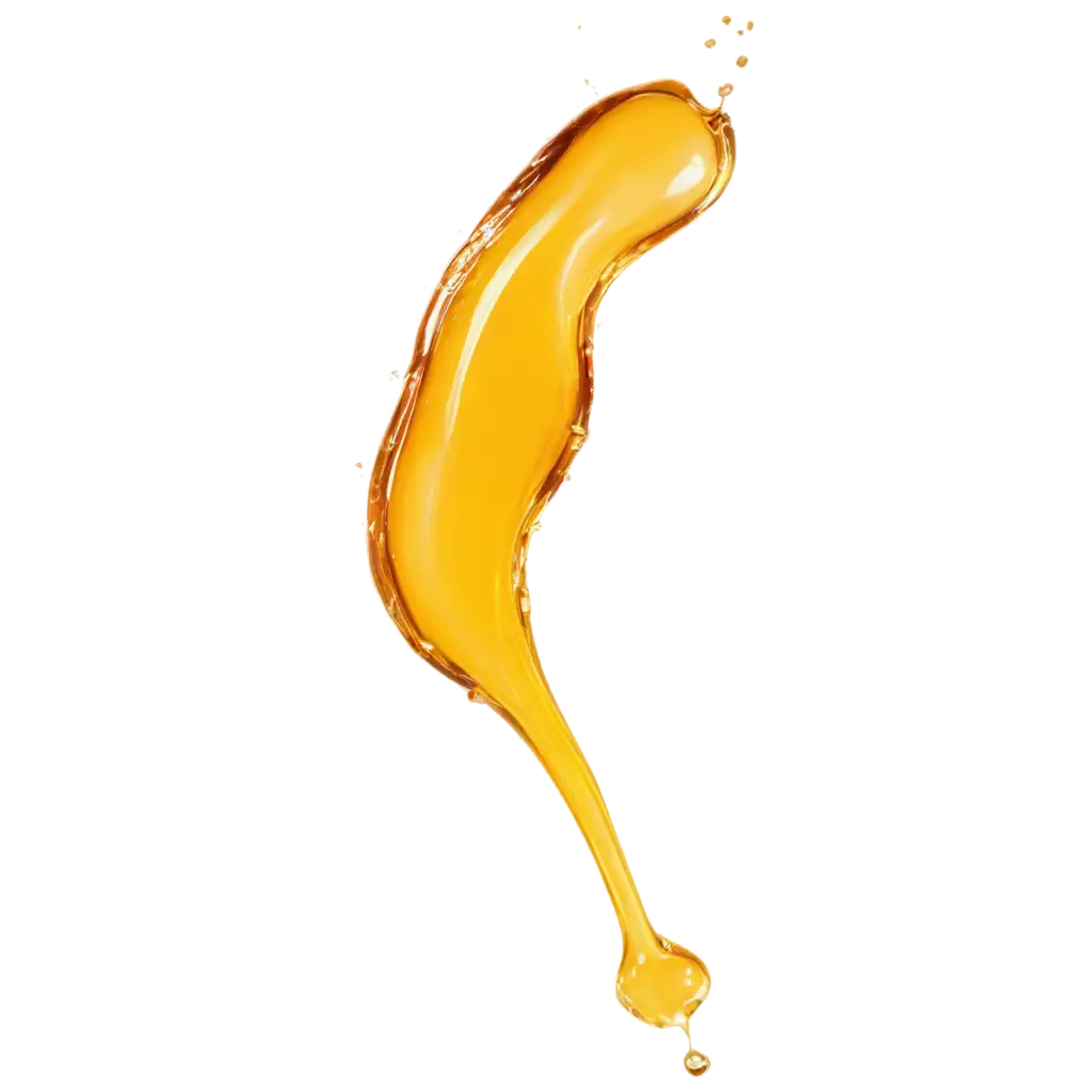 Amber-Honey-Flow-PNG-with-Bubbles-on-Transparent-Background-HighQuality-Image-for-Digital-Design