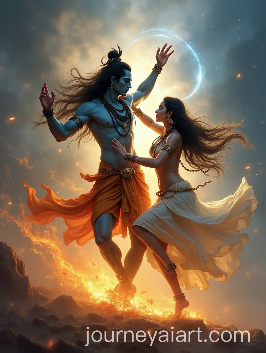 Shiva-and-Parvati-Performing-Divine-Dance