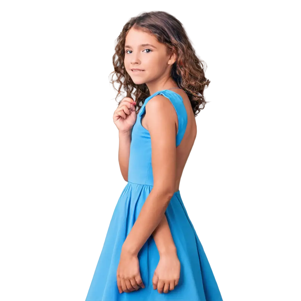 Stunning-Girl-in-Blue-Dress-PNG-Image-for-Creative-Projects
