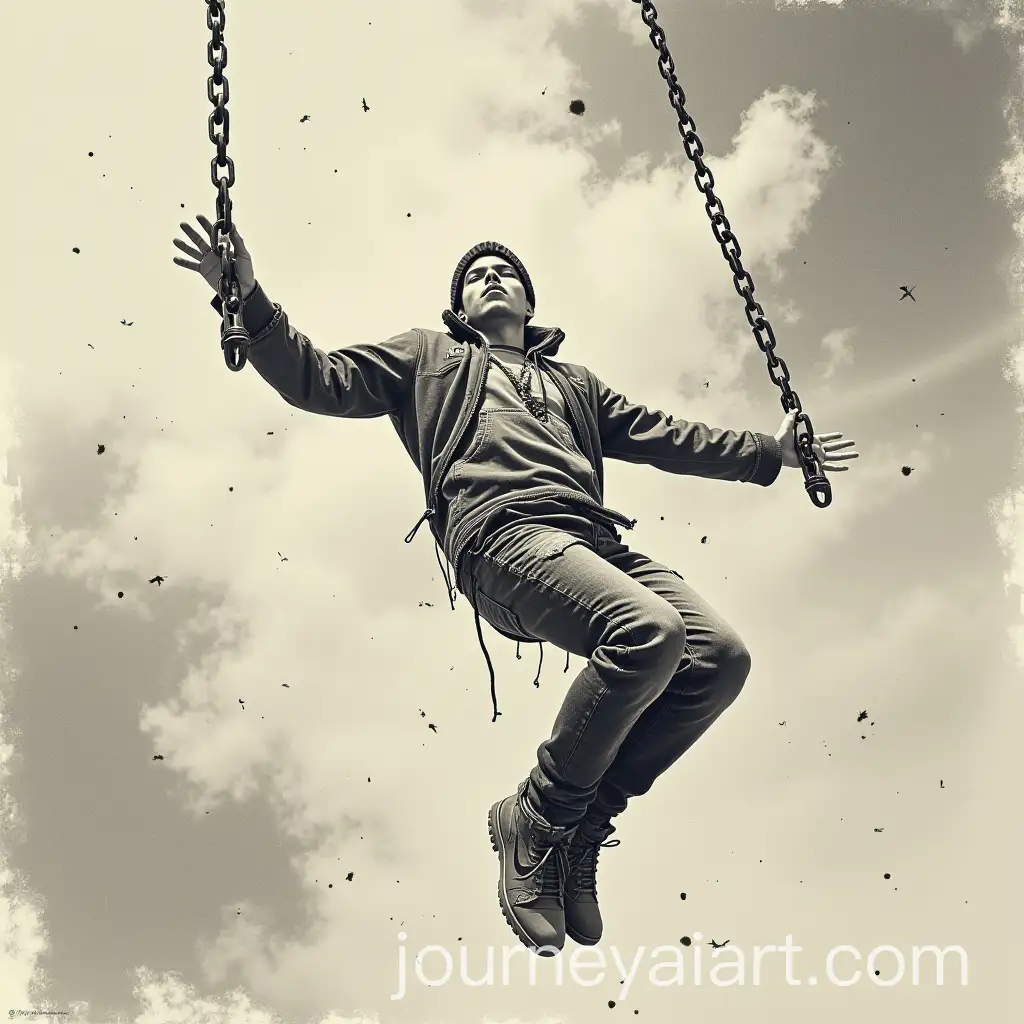 Young-Man-Falling-Through-the-Sky-with-Shackles-Rawstyle-Album-Cover