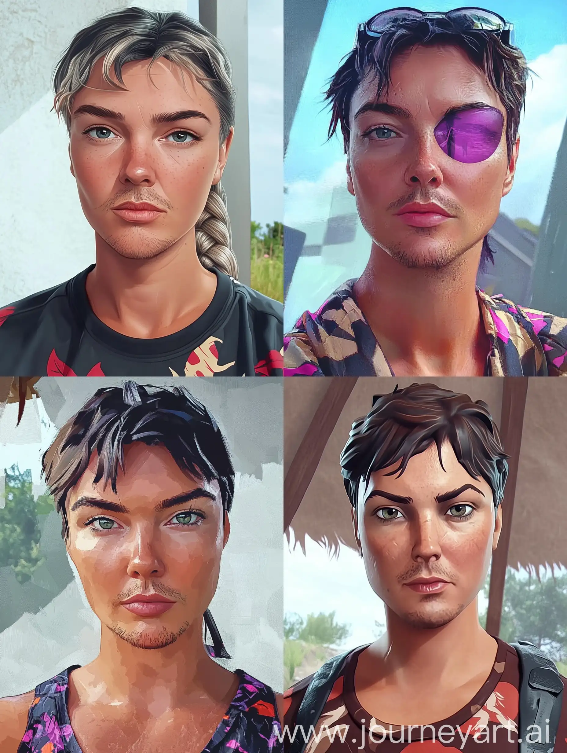 Fortnite-Style-Portrait-with-Medium-Saturation