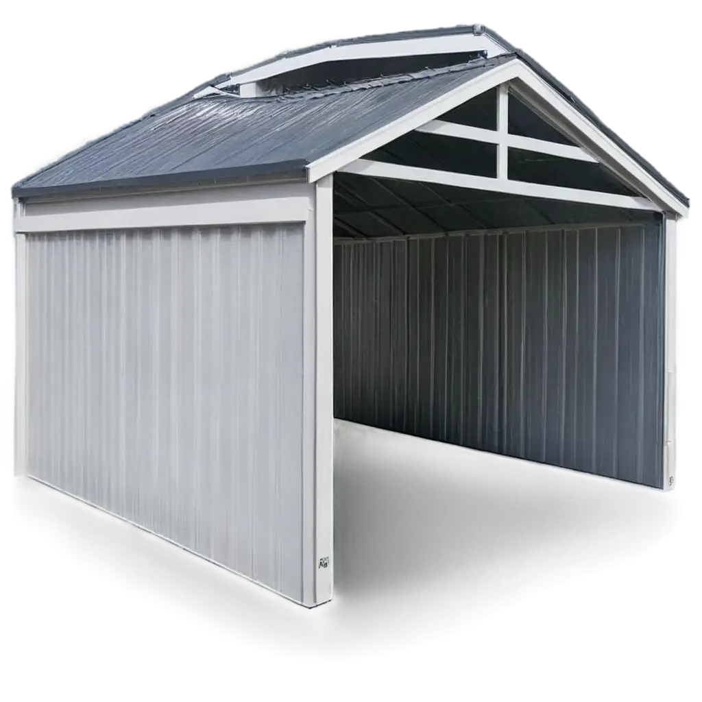 Sturdy-Metal-Gable-Roof-Carport-Shed-with-Car-PNG-Image