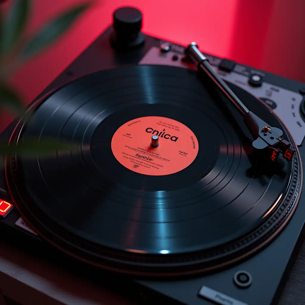 Aesthetic image od vinyl for YouTube channel named Velvet Vinyls