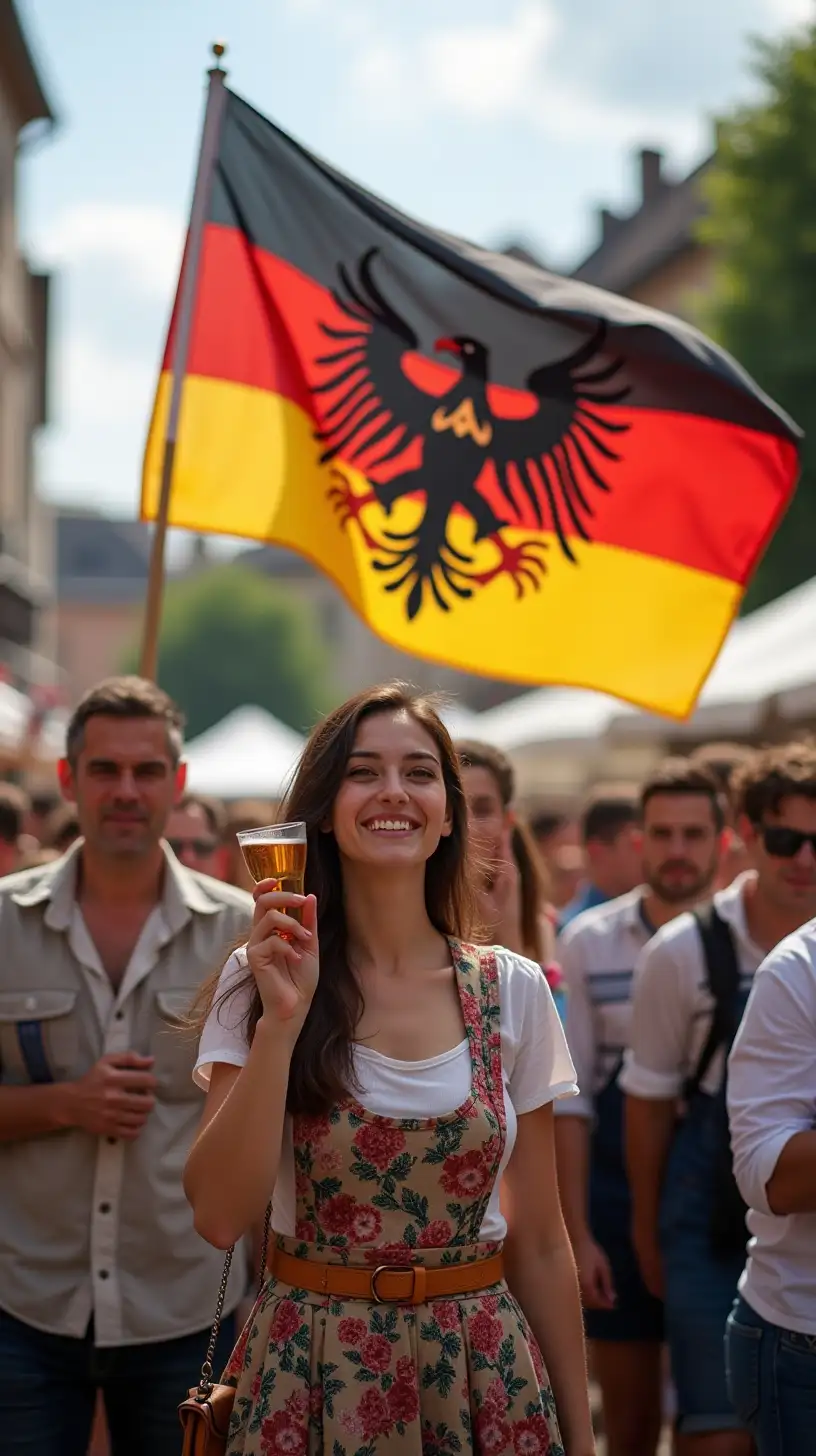 Cheerful German Small Town Festival with Hometown Spirit