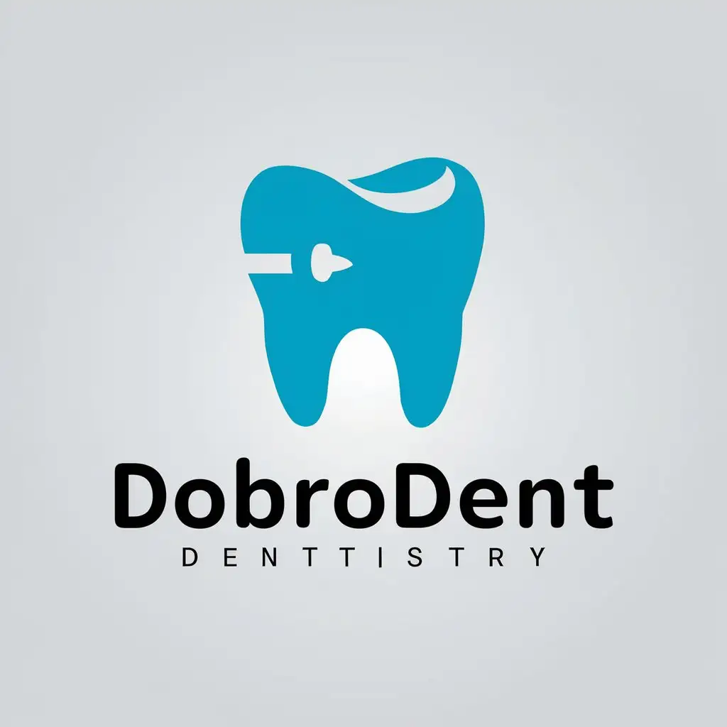 a vector logo design,with the text "Dobrodent", main symbol:Tooth, Dentistry ,Moderate,clear background