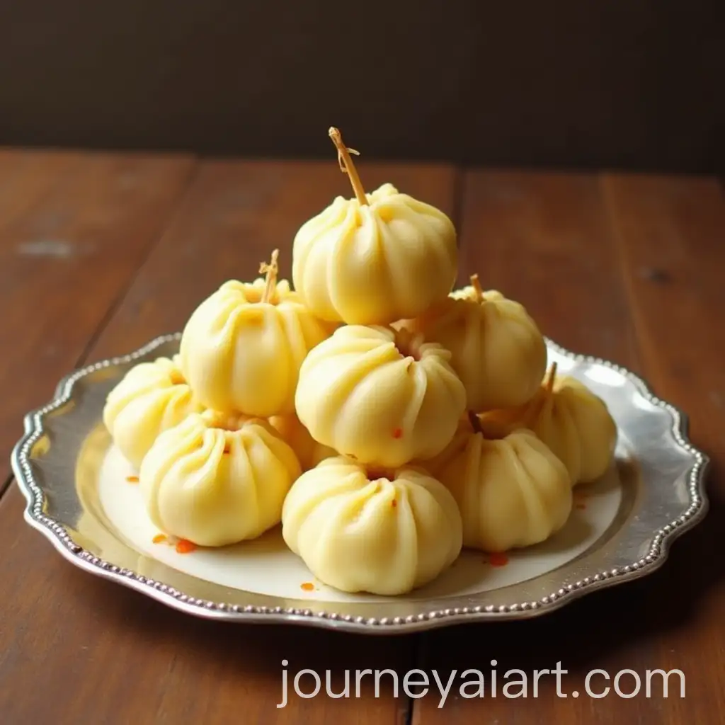 Pyramid-of-Potato-Dumplings-on-Silver-Platter