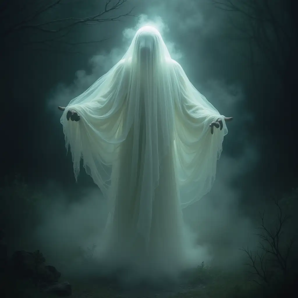 restless spirits become ghosts, appearing as ghosts, souls, and spectral images