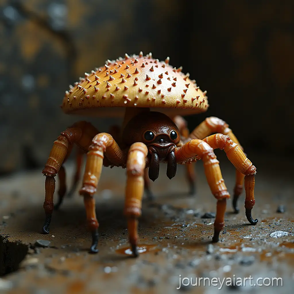 Mushroom-Spider-Feeding-on-Remains-inAI-Image-Prompt-Expansion-a-Sink