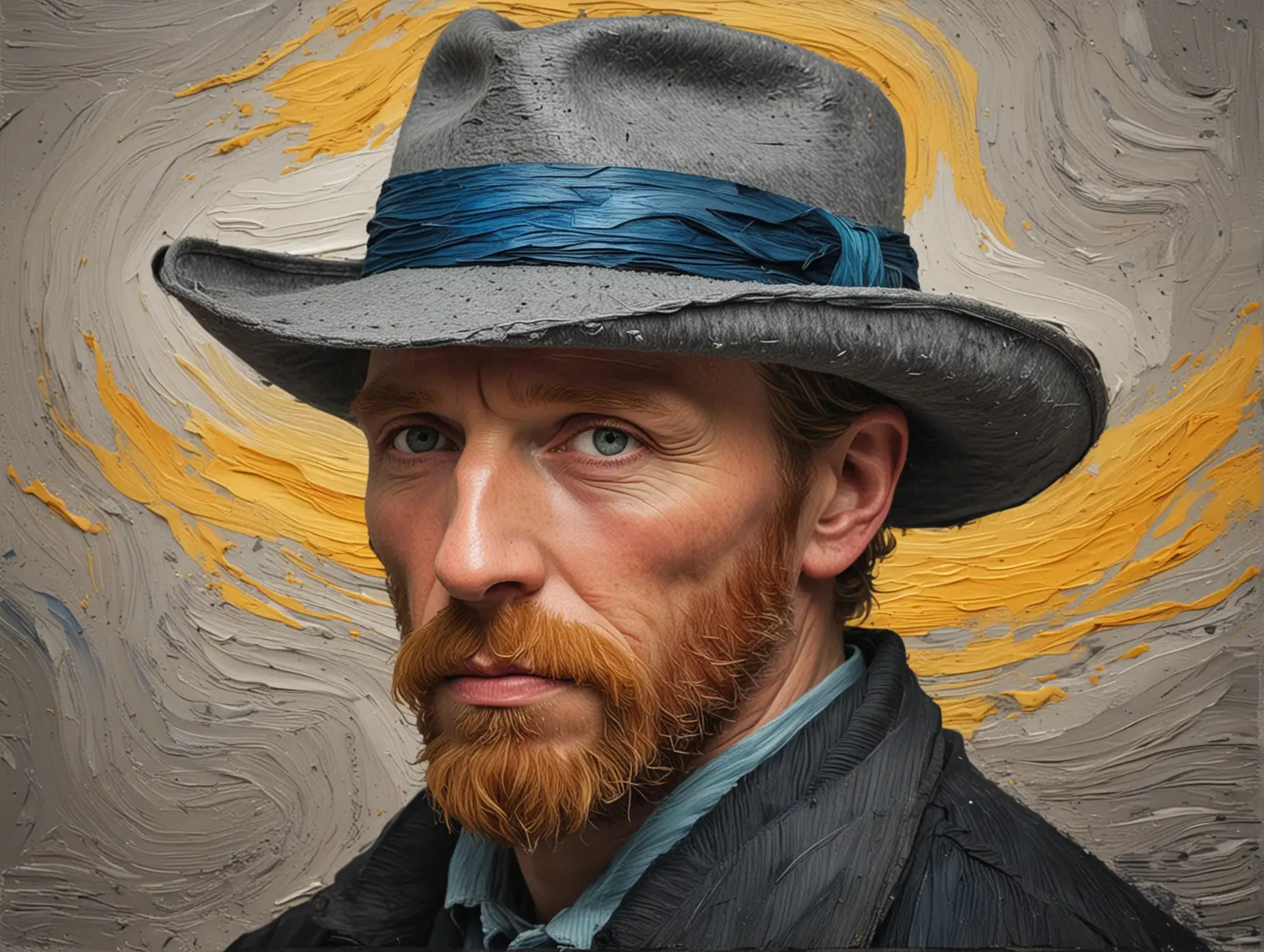 Vivid-Recreation-of-Vincent-van-Goghs-SelfPortrait-with-Grey-Felt-Hat