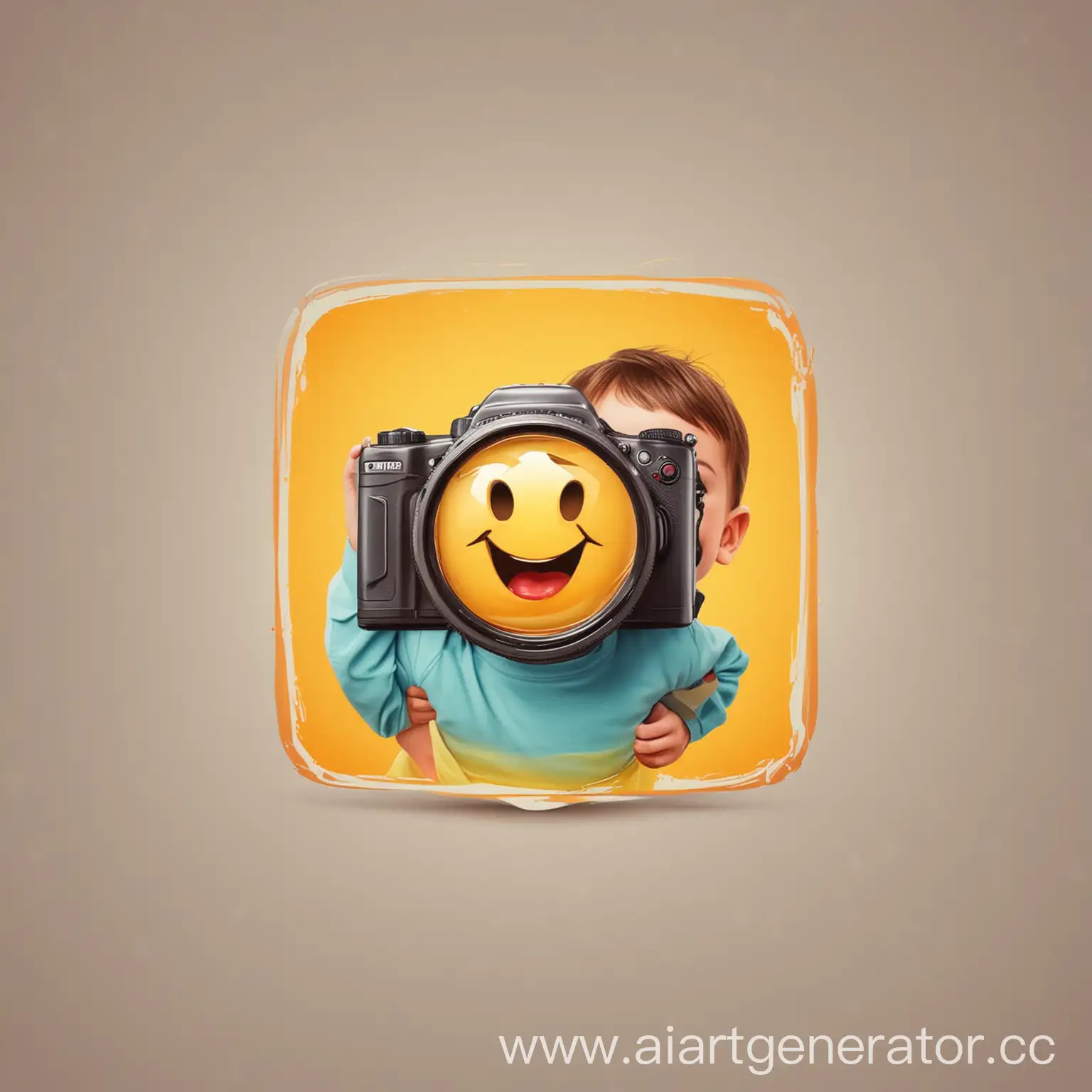 Child-Logo-with-Camera-and-Smiley-Smile