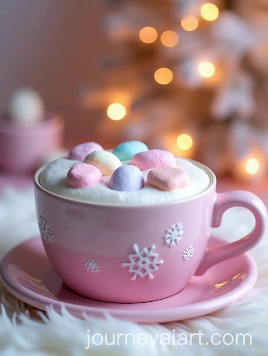 Festive-New-Years-Cappuccino-with-Pastel-Marshmallows-and-Snowflakes