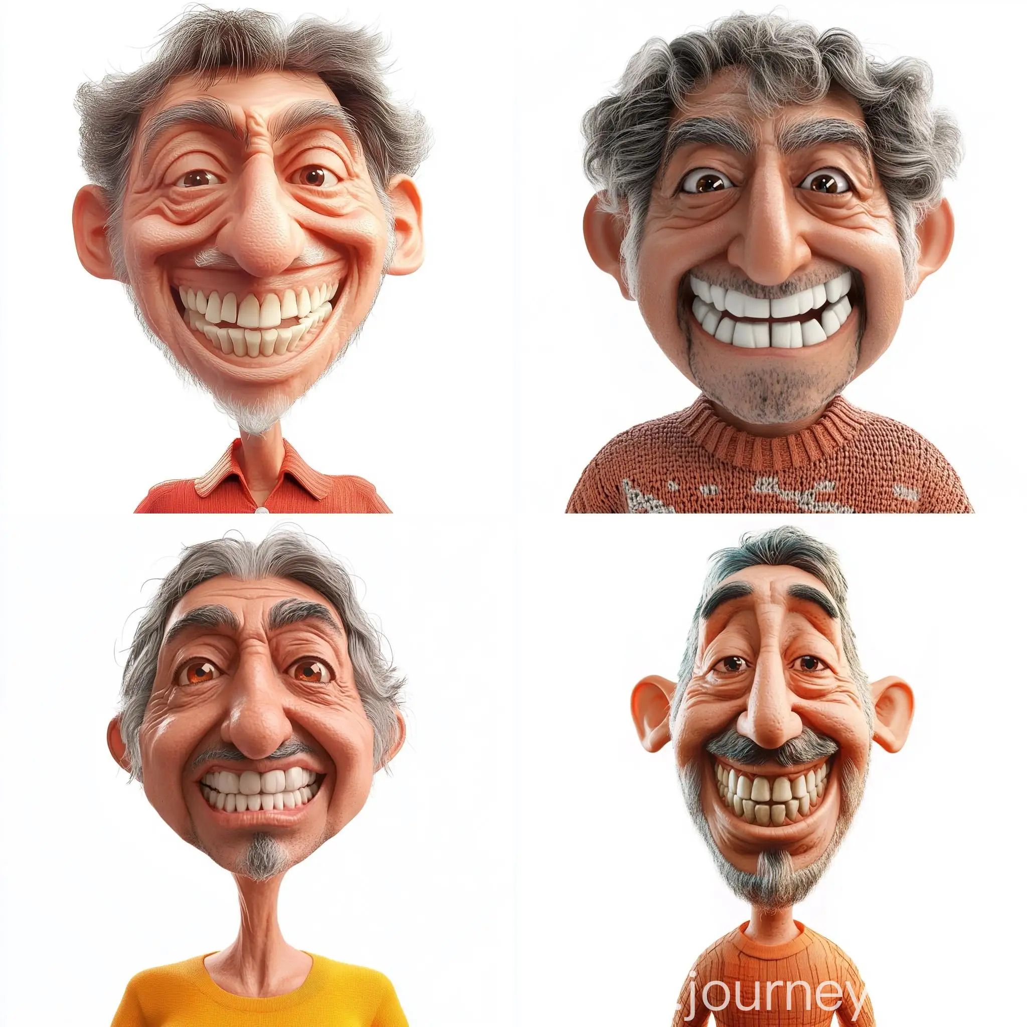 Cheerful-Caricature-of-a-Grinning-Individual-with-Exaggerated-Features