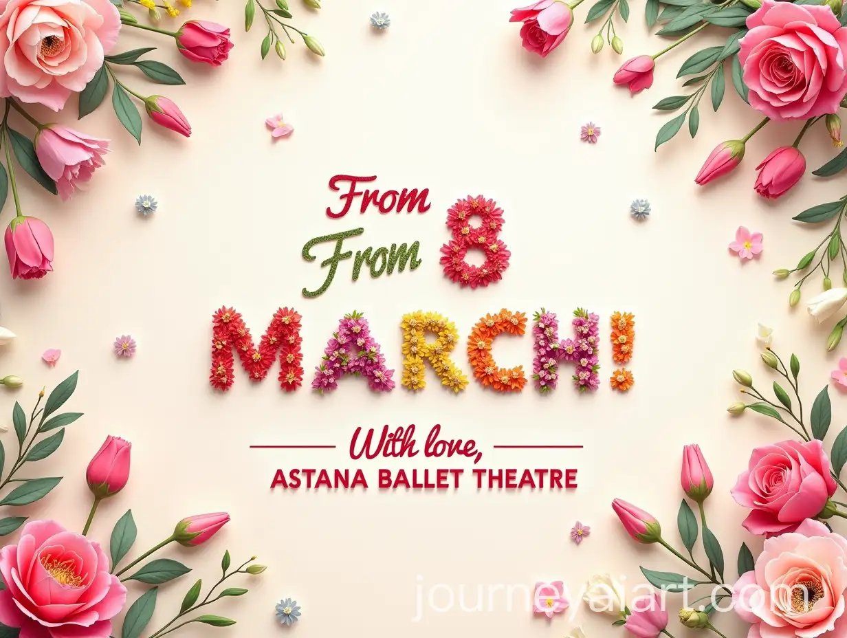 SpringThemed-March-8th-Congratulations-Card-with-Colorful-Flowers-and-Ballet-Theatre-Signature