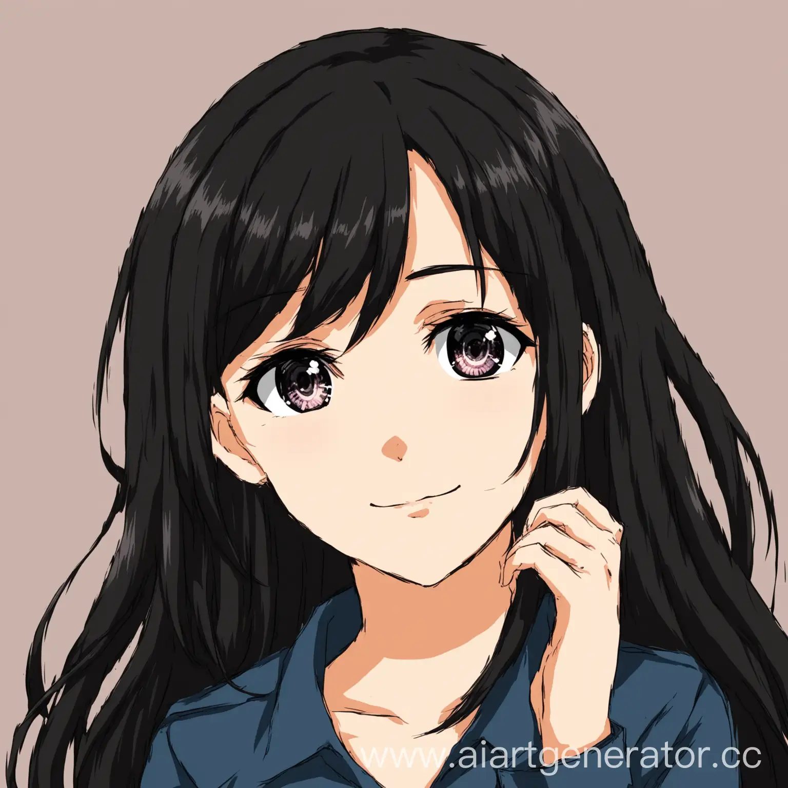 Create-Elegant-and-Friendly-Girl-with-Dark-Hair-in-Anime-Style