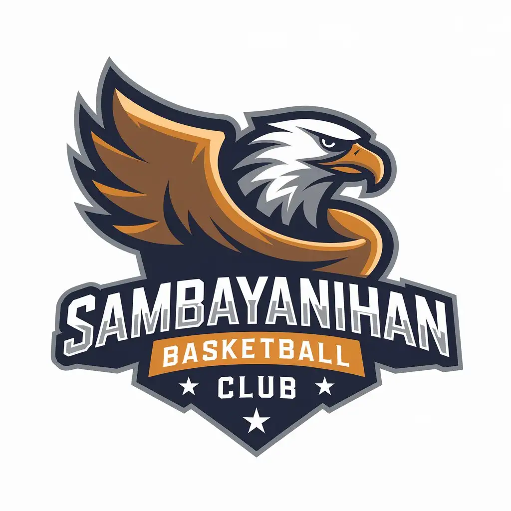 LOGO Design for SAMBAYANIHAN BASKETBALL CLUB Eagle Symbol in Vector for Sports Fitness Industry